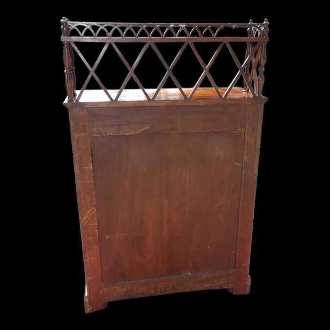 Meuble d'appui bonheur du jour , acajou ébène et citronnier Charles X vers 1820