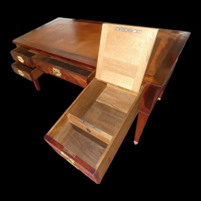 Bureau ministre Empire en acajou et bronzes dorés vers 1820
