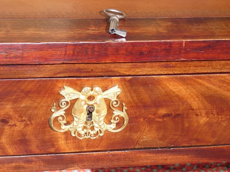 Bureau ministre Empire en acajou et bronzes dorés vers 1820