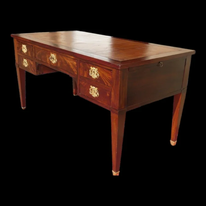 Bureau ministre Empire en acajou et bronzes dorés vers 1820