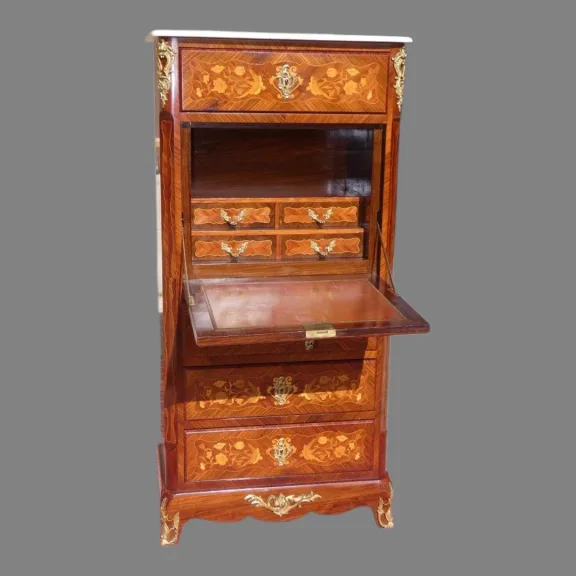 Secrétaire de dame de style Louis XV Napoléon III estampillé A.BASTET à LYON