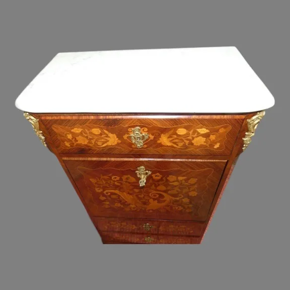 Secrétaire de dame de style Louis XV Napoléon III estampillé A.BASTET à LYON