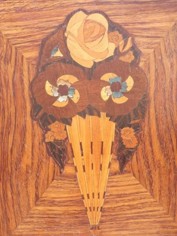 Frisiertisch mit Psyché-Spiegel von Louis Majorelle (1859–1926), circa 1919, Modell „Ginette" — Ausgezeichneter Zustand