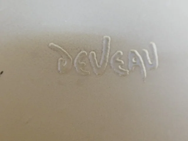 4 globes signed DEVEAU circa 1920 — Very good condition