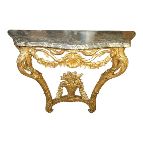 Louis XV / Régence style carved and gilt console table, Provençal, 18th century — Good condition