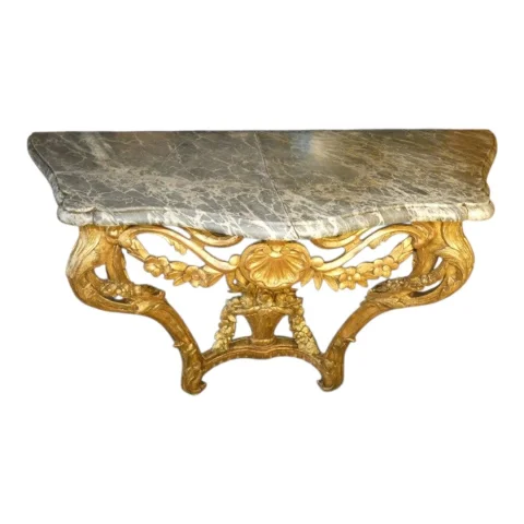 Louis XV / Régence style carved and gilt console table, Provençal, 18th century — Good condition