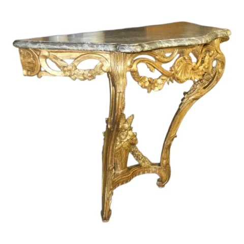 Louis XV / Régence style carved and gilt console table, Provençal, 18th century — Good condition