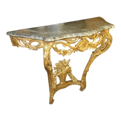 Louis XV / Régence style carved and gilt console table, Provençal, 18th century — Good condition