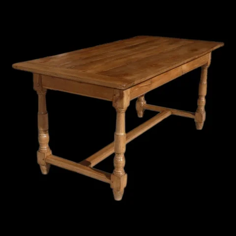 Louis XIII 17th-century solid cherry community table — Very good condition
