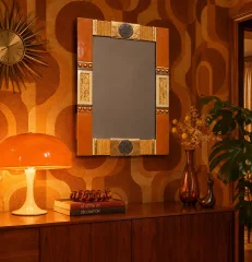 Large Ceramic Mirror - Marion de Crécy (Atelier Mithé Espelt) - 73 x 52.5 cm