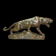 Bronze "Brüllende Löwin" — Thomas François Cartier (1879–1943), Frankreich