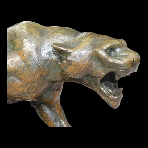 Bronze "Brüllende Löwin" — Thomas François Cartier (1879–1943), Frankreich — Ausgezeichneter Zustand