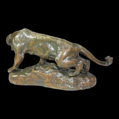 Bronze "Brüllende Löwin" — Thomas François Cartier (1879–1943), Frankreich — Ausgezeichneter Zustand