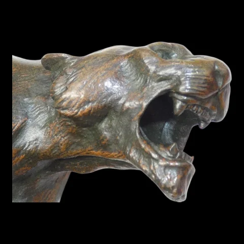 Bronze "Brüllende Löwin" — Thomas François Cartier (1879–1943), Frankreich — Ausgezeichneter Zustand