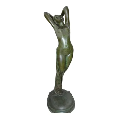 Großer Bronze "L'Abandon" von Edouard-Louis COLLET (1876–1961) SCHWEIZ — Sehr guter Zustand