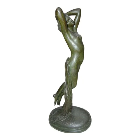Großer Bronze "L'Abandon" von Edouard-Louis COLLET (1876–1961) SCHWEIZ — Sehr guter Zustand