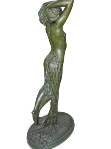 Großer Bronze "L'Abandon" von Edouard-Louis COLLET (1876–1961) SCHWEIZ — Sehr guter Zustand