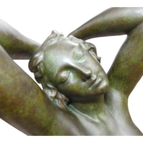 Großer Bronze "L'Abandon" von Edouard-Louis COLLET (1876–1961) SCHWEIZ — Sehr guter Zustand