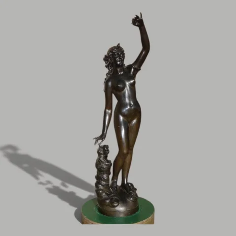 Bronze "La fée de l'électricité" Giovanni TURINI (1841–1899), circa 1880 — Ausgezeichneter Zustand