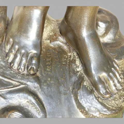 Bronze "La fée de l'électricité" Giovanni TURINI (1841–1899), circa 1880 — Ausgezeichneter Zustand