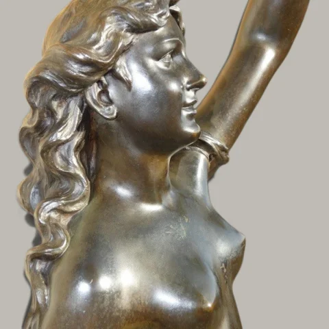 Bronze "La fée de l'électricité" Giovanni TURINI (1841–1899), circa 1880 — Ausgezeichneter Zustand