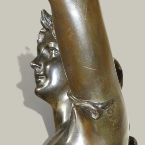 Bronze "La fée de l'électricité" Giovanni TURINI (1841–1899), circa 1880 — Ausgezeichneter Zustand