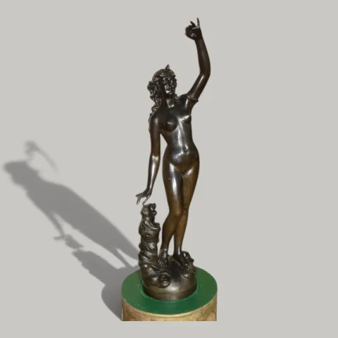 Bronze "La fée de l'électricité" Giovanni TURINI (1841–1899), circa 1880 — Ausgezeichneter Zustand