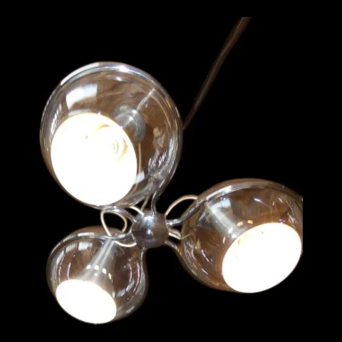 Space-Age-Vintage-Kronleuchter, 1960er/70er Jahre, Glas und Chrom, Raak, Erco — Ausgezeichneter Zustand