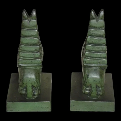 Paar Art-déco-Buchstützen „Pégase" von G.H. Laurent (1880–1940), circa 1930 — Ausgezeichneter Zustand