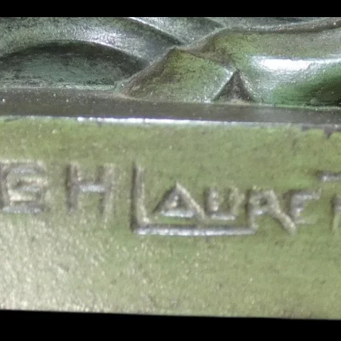 Paar Art-déco-Buchstützen „Pégase" von G.H. Laurent (1880–1940), circa 1930 — Ausgezeichneter Zustand