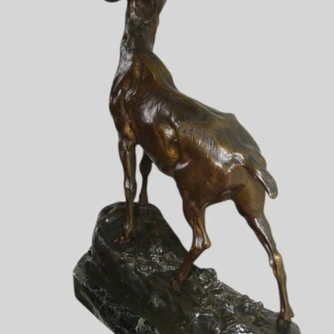 Animalier bronzen sculptuur "Bralende hert" Ch. VALTON (1851-1918) Frankrijk — Uitstekende staat