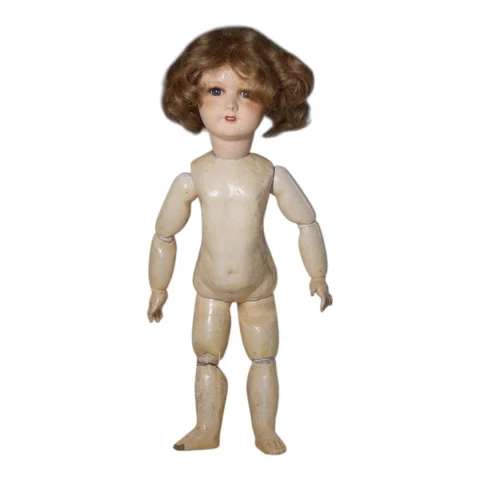 Große SFBJ-Puppe Modell 301 Größe 12 Pappmaché 1930–40 — Guter Zustand