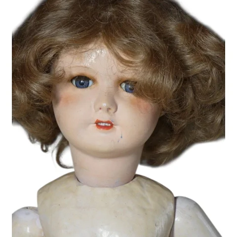 Große SFBJ-Puppe Modell 301 Größe 12 Pappmaché 1930–40 — Guter Zustand