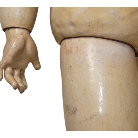 Große SFBJ-Puppe Modell 301 Größe 12 Pappmaché 1930–40 — Guter Zustand