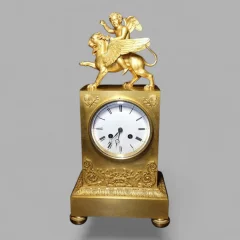 Pendule borne « L'Amour au Lion Ailé » – 1er Empire (c. 1805-1810) - J. CONTOUR