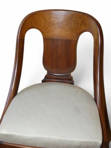 Suite de 4 chaises gondoles d'époque Restauration (XIXe) in mahonie — Goede staat