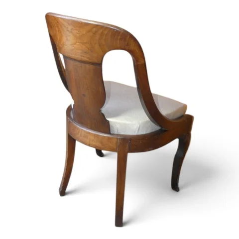 Suite de 4 chaises gondoles d'époque Restauration (XIXe) in mahonie — Goede staat