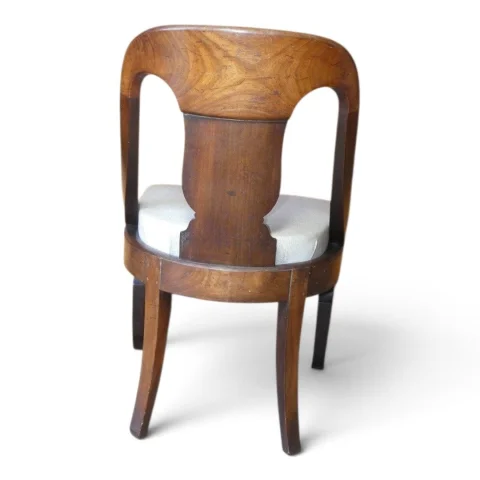 Suite de 4 chaises gondoles d'époque Restauration (XIXe) in mahonie — Goede staat