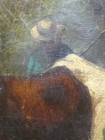 Öl auf Leinwand „Le petit troupeau"
Constant TROYON 1810–1865, Sèvres, Frankreich — Sehr guter Zustand