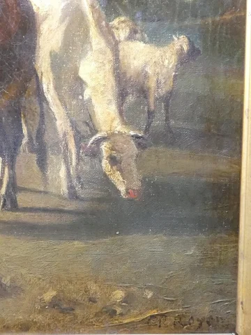Öl auf Leinwand „Le petit troupeau"
Constant TROYON 1810–1865, Sèvres, Frankreich — Sehr guter Zustand