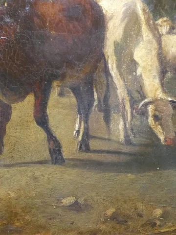 Öl auf Leinwand „Le petit troupeau"
Constant TROYON 1810–1865, Sèvres, Frankreich — Sehr guter Zustand