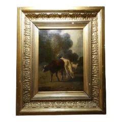 Öl auf Leinwand „Le petit troupeau"
Constant TROYON 1810–1865, Sèvres, Frankreich