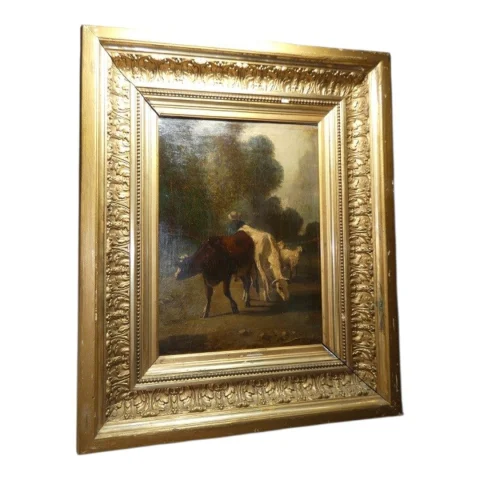 Öl auf Leinwand „Le petit troupeau"
Constant TROYON 1810–1865, Sèvres, Frankreich — Sehr guter Zustand