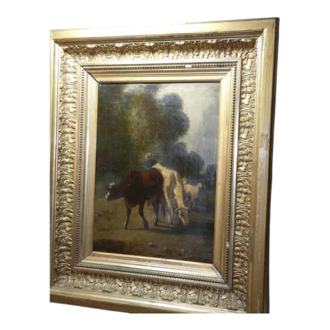 Öl auf Leinwand „Le petit troupeau"
Constant TROYON 1810–1865, Sèvres, Frankreich — Sehr guter Zustand
