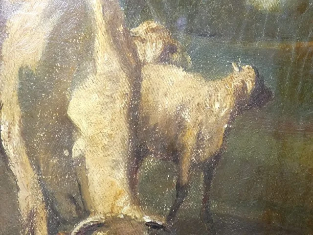 Öl auf Leinwand „Le petit troupeau"
Constant TROYON 1810–1865, Sèvres, Frankreich — Sehr guter Zustand