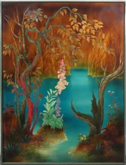 Tableau en Laque De Pierre PAULIN (1907-2007)