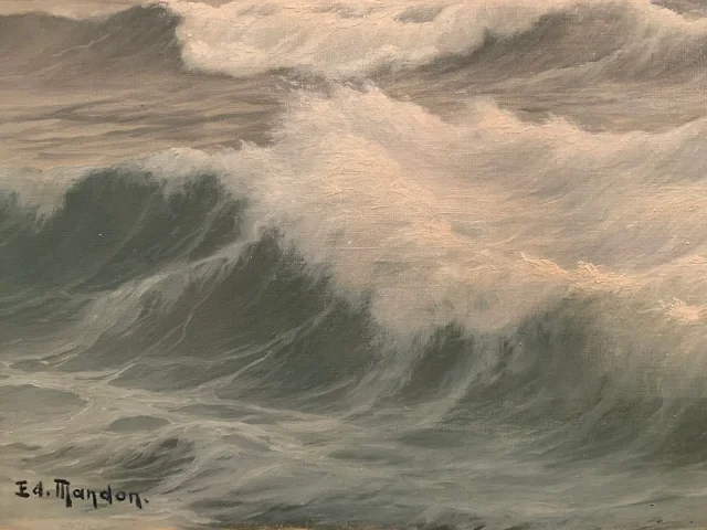 OIL ON CANVAS BY EDOUARD MANDON