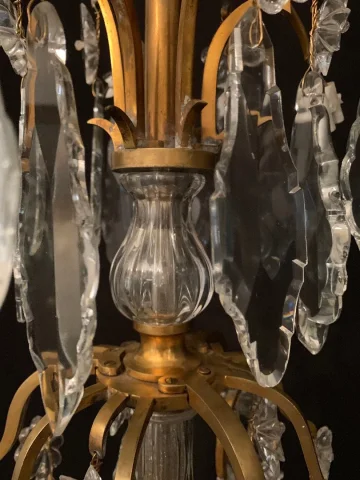Lustre de forme cage de la Maison Baccarat