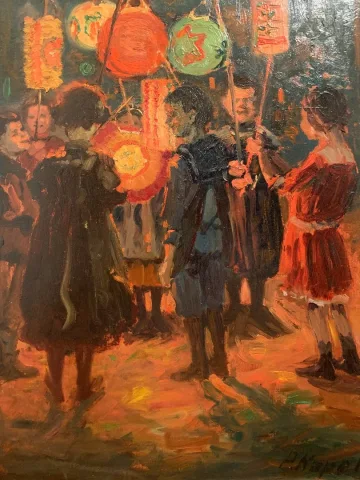 ACEITE EN CARTULINA por PAUL KEPELL (1876-1943)