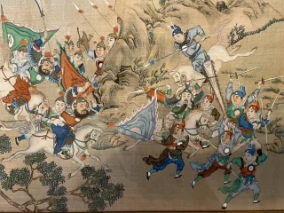 CHINESE PAINTING ON TEXTILE